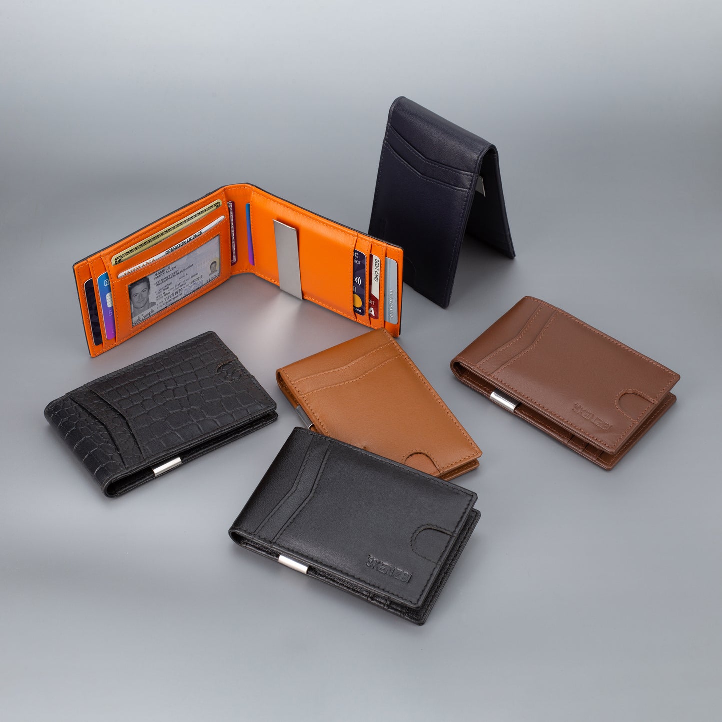 SKENZBI  Slim RFID Minimalist Wallets for Men