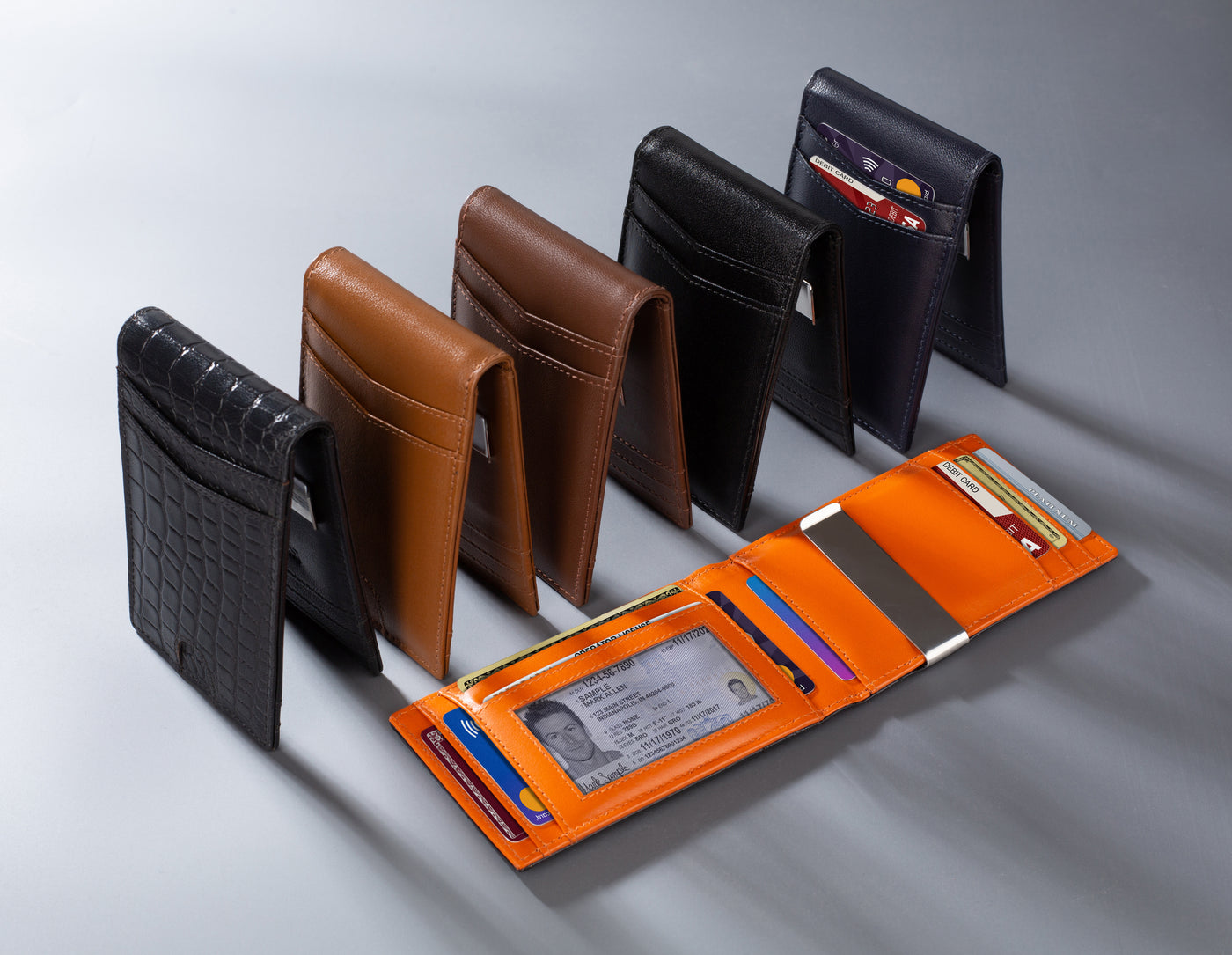 SKENZBI  Slim RFID Minimalist Wallets for Men