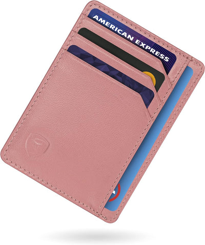 SKENZBI Slim Wallet RFID Secured Credit Card Holder Minimalist Wallet for Men - Leather Wallets for Men Card Holder (Brown ZIP EDITION)