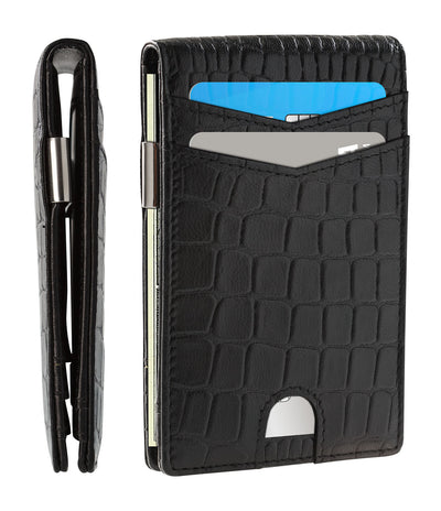SKENZBI  Slim RFID Minimalist Wallets for Men
