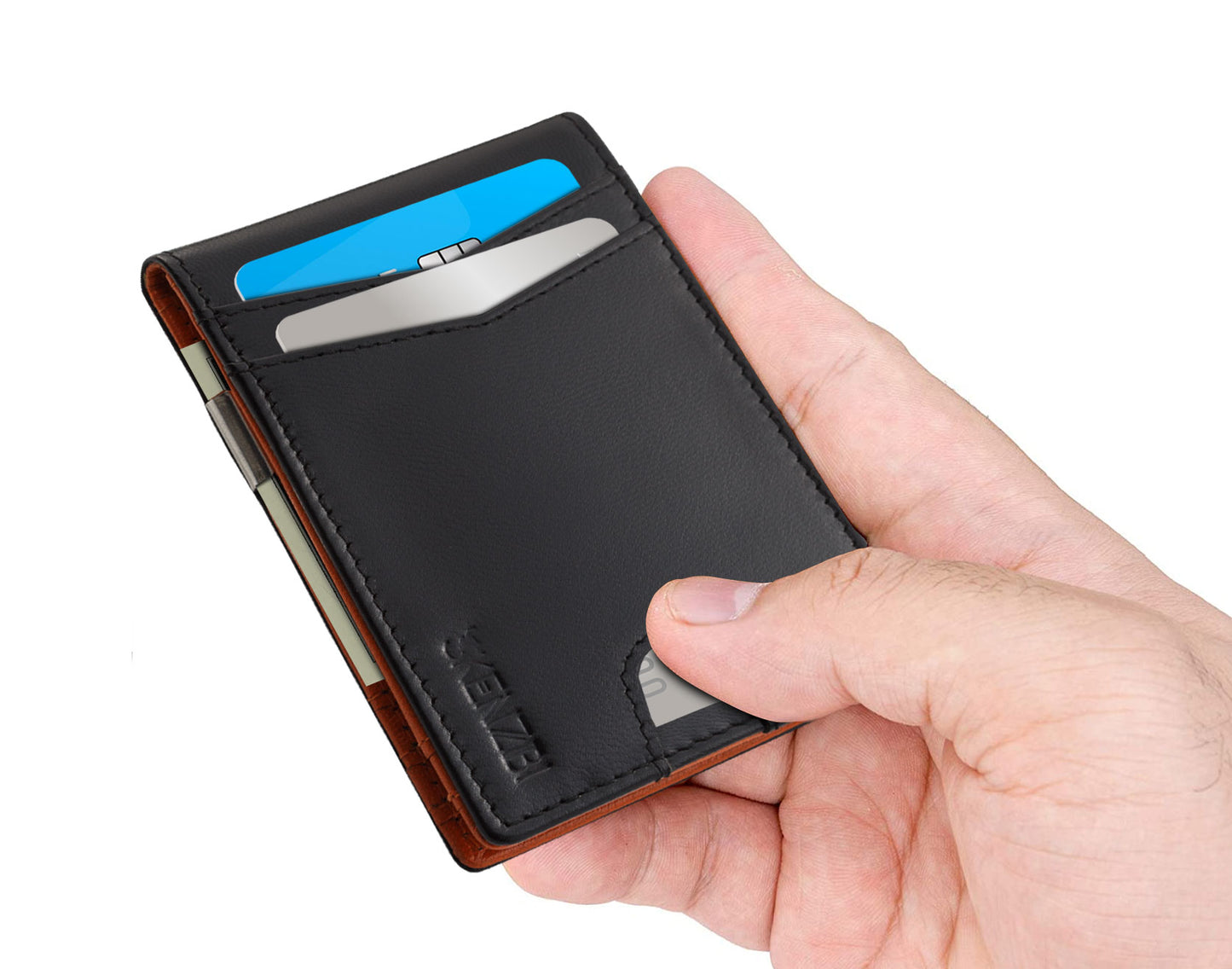 SKENZBI  Slim RFID Minimalist Wallets for Men