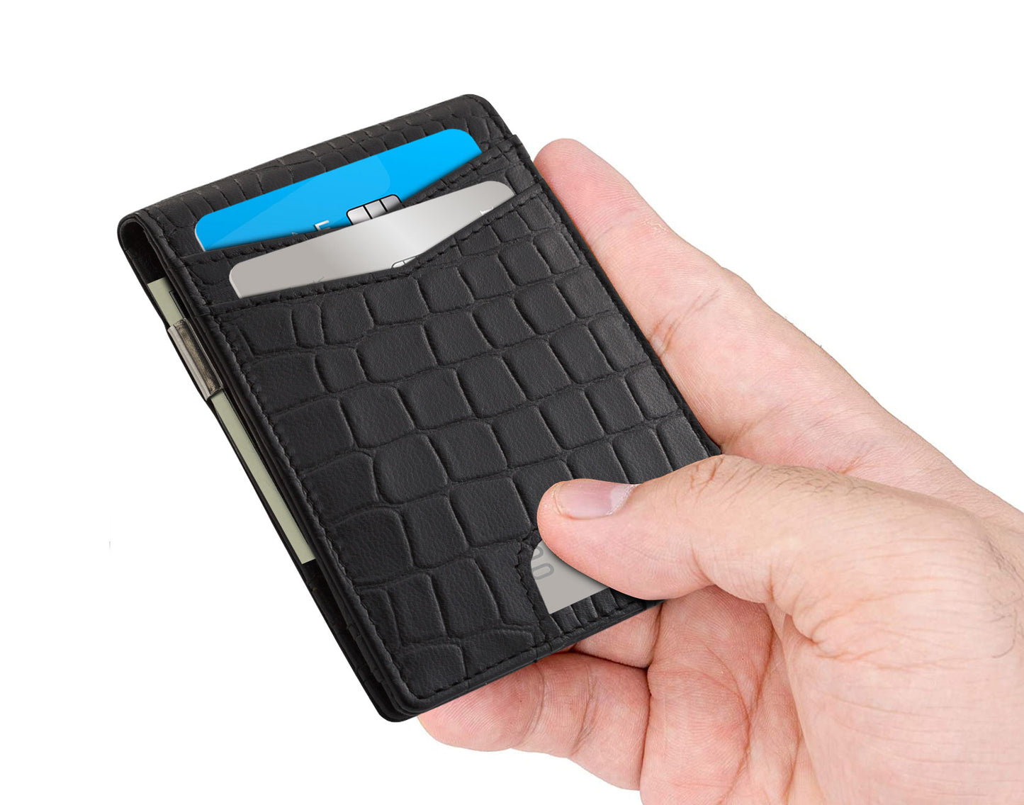 SKENZBI  Slim RFID Minimalist Wallets for Men
