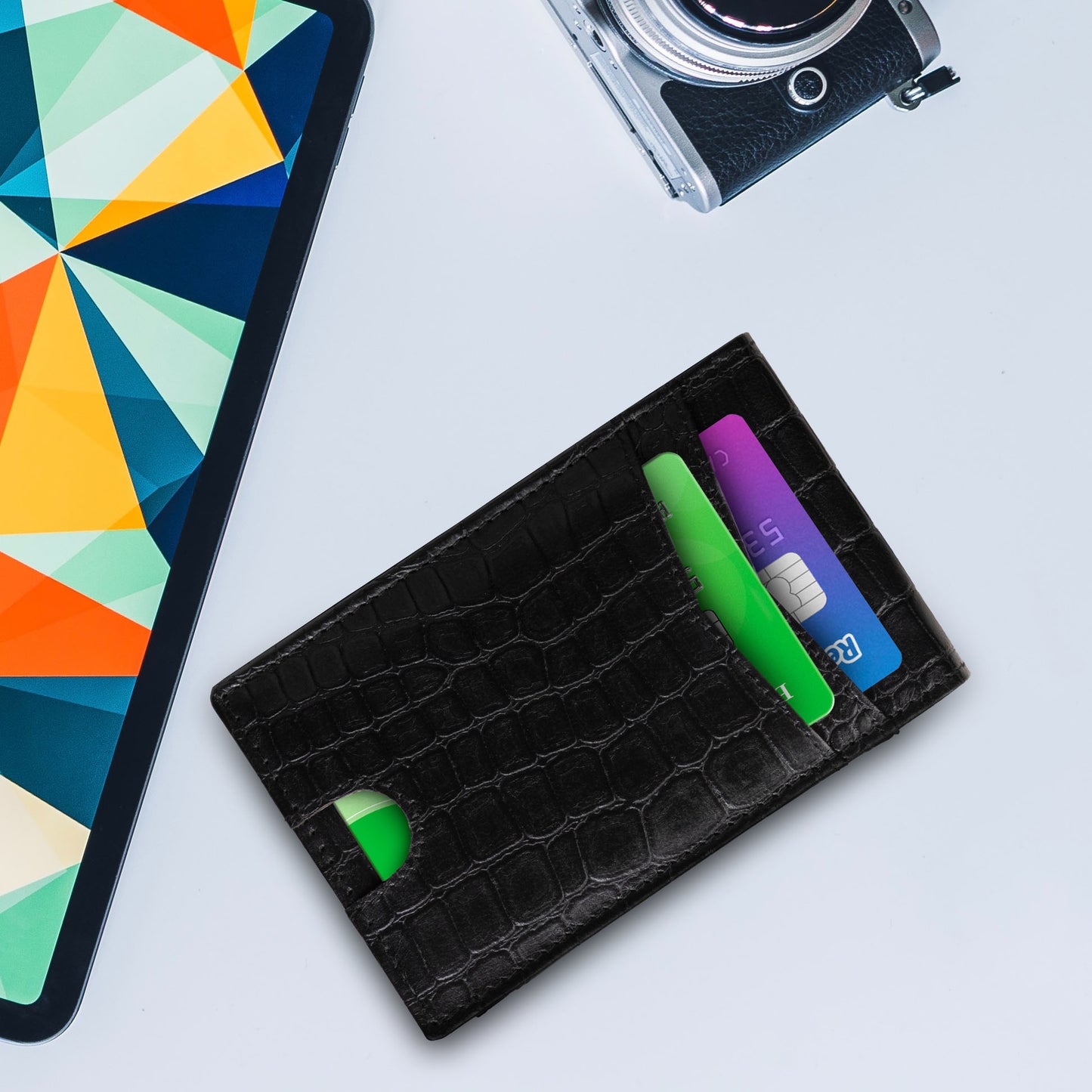 SKENZBI  Slim RFID Minimalist Wallets for Men