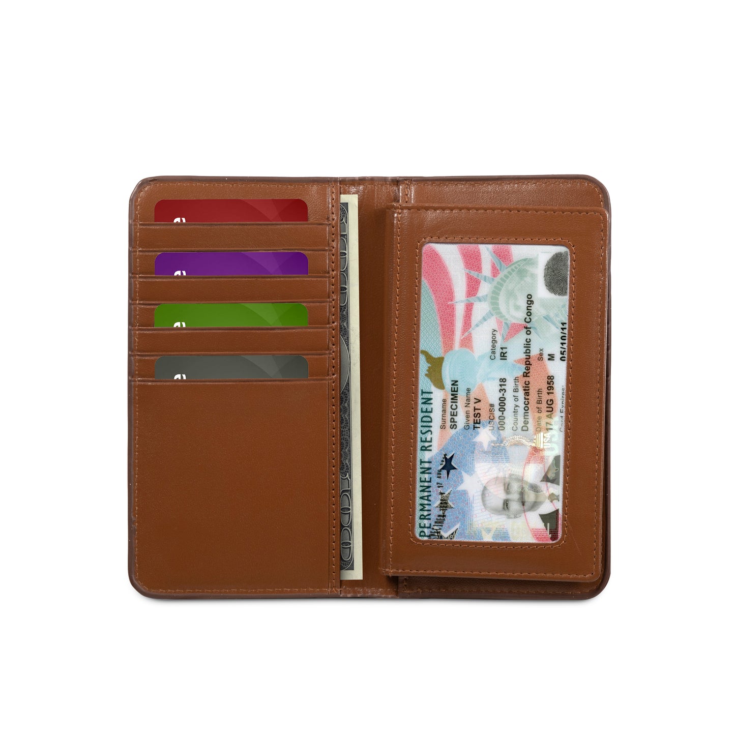 SKENZBI  RFID Bifold Long Slim Wallet for Men