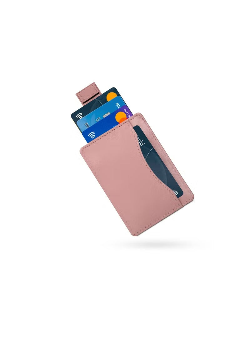 SKENZBI Slim Wallet for Men Women Card Holder with RFID Protection Minimalist Tan
