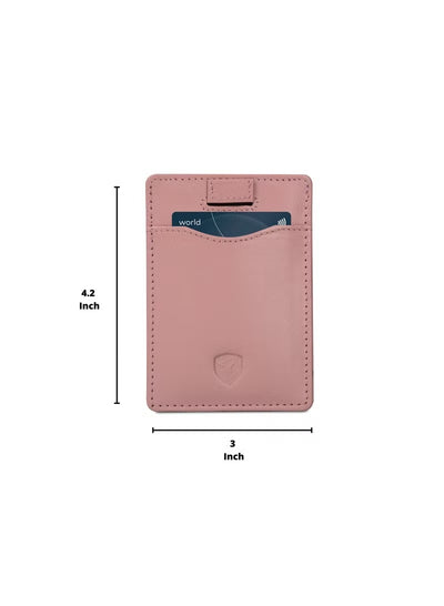 SKENZBI Slim Wallet for Men Women Card Holder with RFID Protection Minimalist Tan
