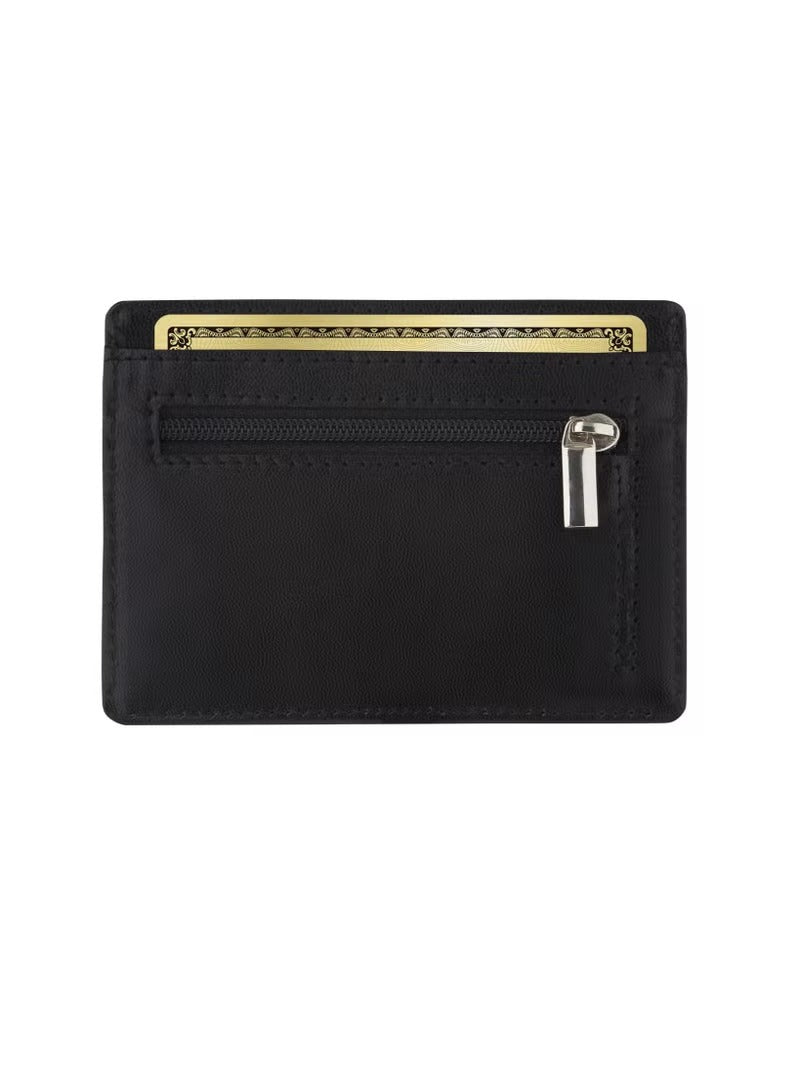 SKENZBI Wallet Leather Cardholder For Men Women Minimalist RFID Protected Tan
