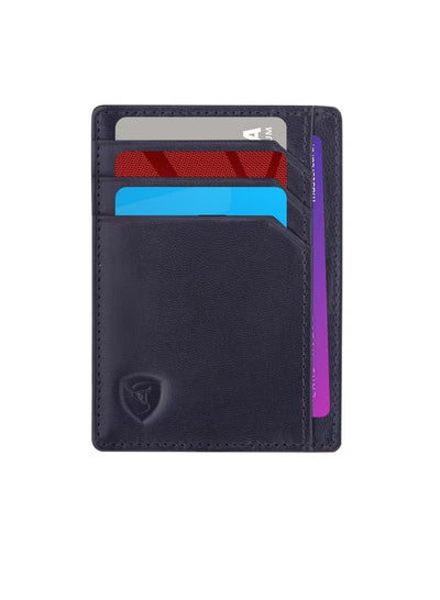 SKENZBI Wallet Leather Cardholder For Men Women Minimalist RFID Protected Tan