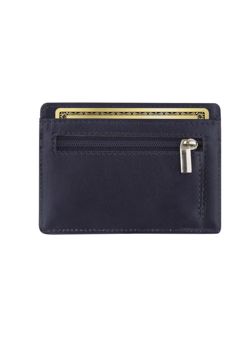 SKENZBI Wallet Leather Cardholder For Men Women Minimalist RFID Protected Tan